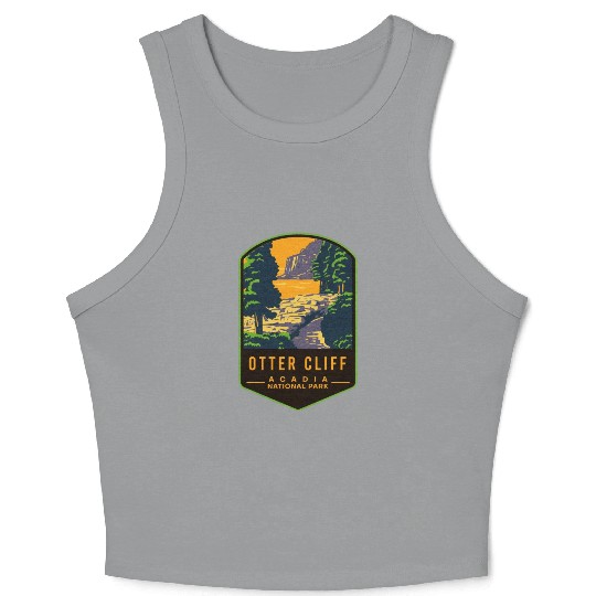 Otter Cliff Acadia National Park Crop Tank Top