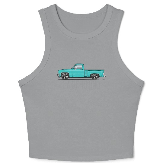 La Ocho Uno Light Turquoise Crop Tank Top