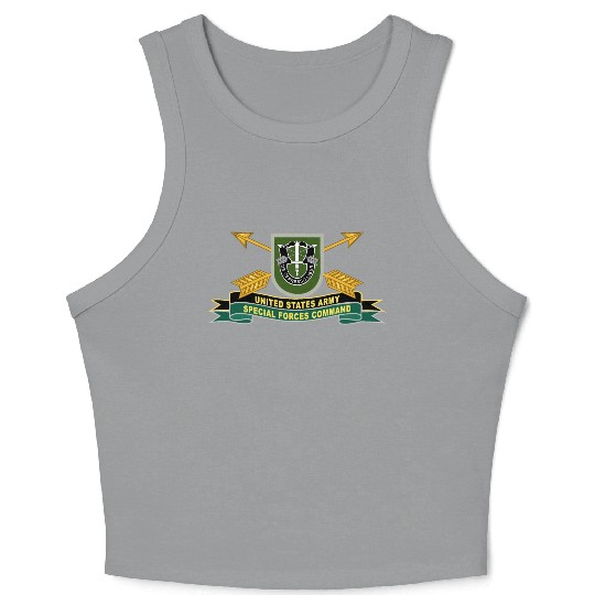Army US Army Special Forces Command Flash Crop Tank Top