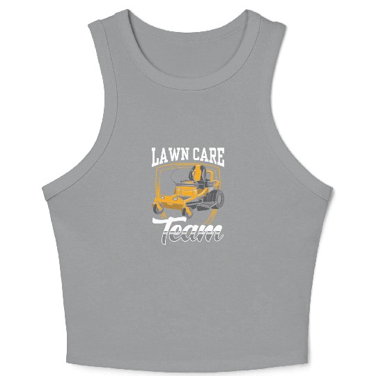 Lawn Care Team Cut Mower Mowing Grass Crop Tank Top