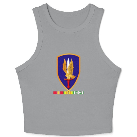 Army 1st Aviation Brigade Vietnam w SVC wo Txt Crop Tank Top