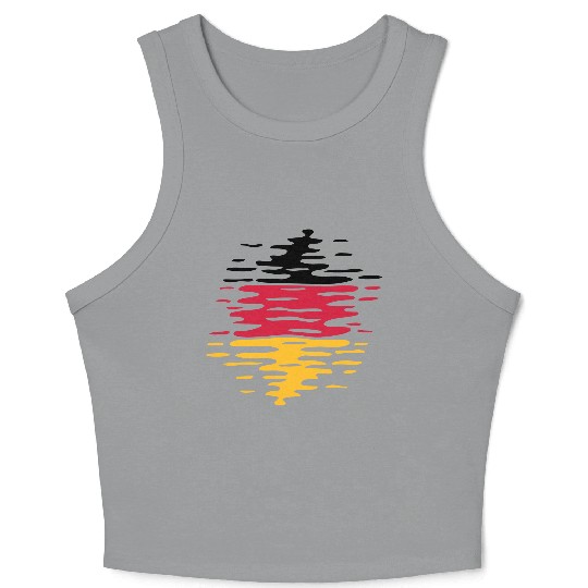 Germany flag waves Crop Tank Top