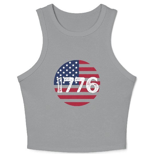 1776 - In US Flag Crop Tank Top