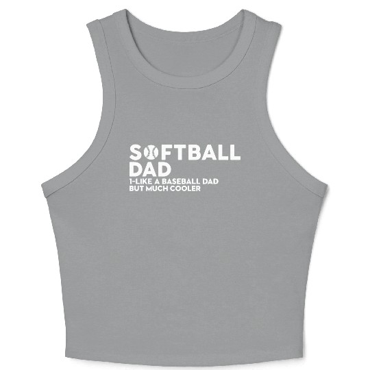 Softball Dad Crop Tank Top