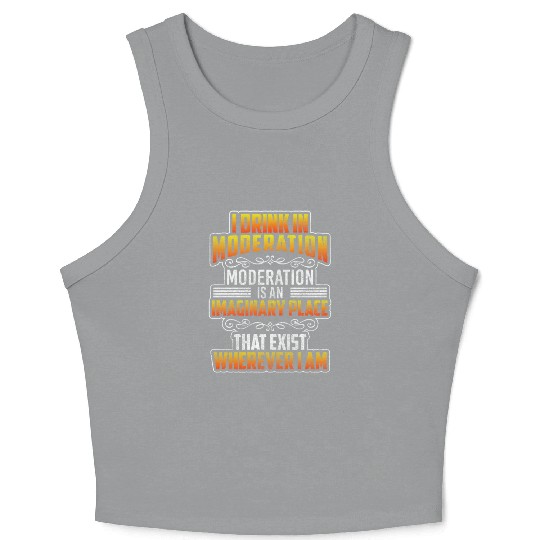 Alcohol Partying Vodka Disco Crop Tank Top