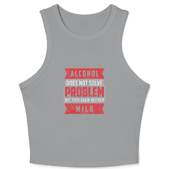 Alcohol Drunk Vodka Bachelor Crop Tank Top