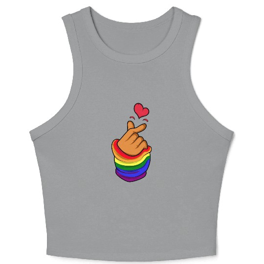 LGBT Korean Heart Transgender Gift Crop Tank Top