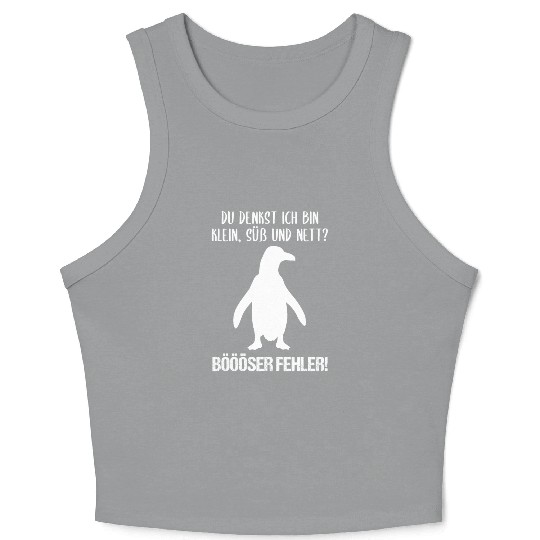 Penguin Small Sweet Nice Funny Quote Gift Crop Tank Top