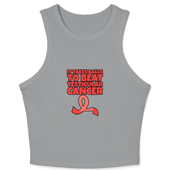 It Takes Balls To Beat Testicular Cancer Crop Tank Top