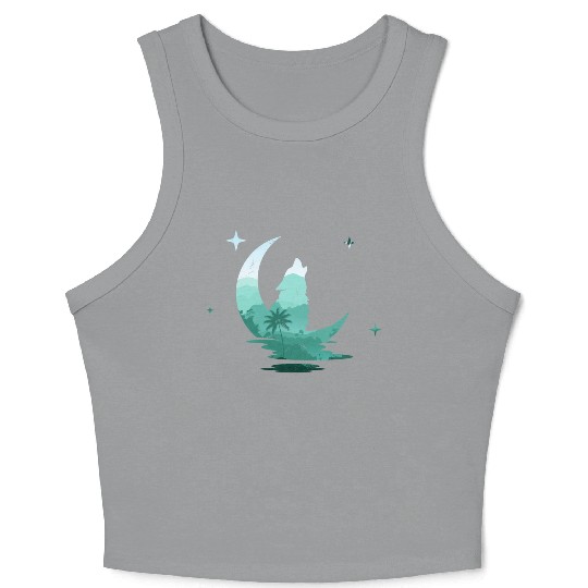 Howling Wolf Nature Lover Crop Tank Top