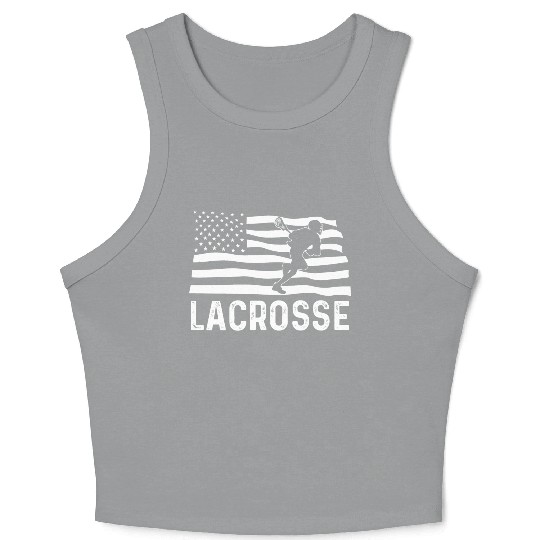 Lacrosse American Flag USA Crop Tank Top