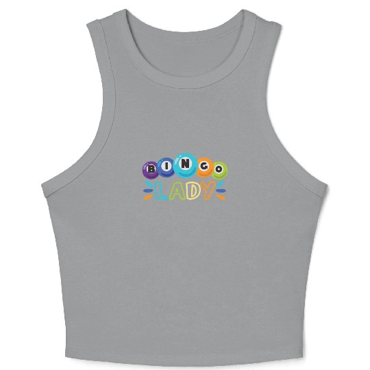 Bingo Card Game Grandma Bingo Player Bingo Cards Crop Tank Top