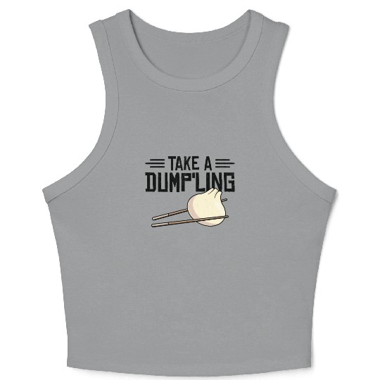 Dumpling Asian Food Chinese Food Fan Crop Tank Top