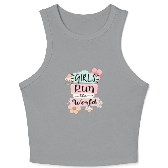 Girls Run the World sublimation Crop Tank Top
