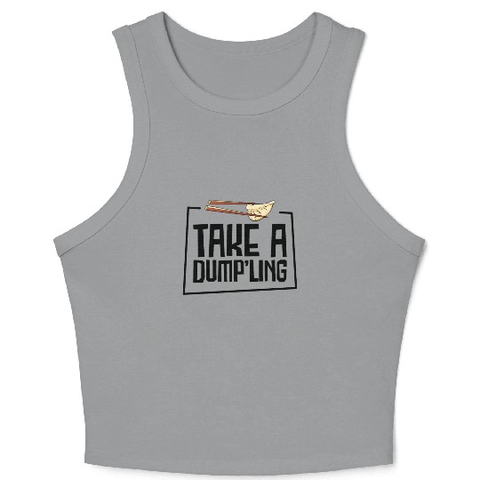 Dumpling Asian Food Chinese Food Fan Crop Tank Top
