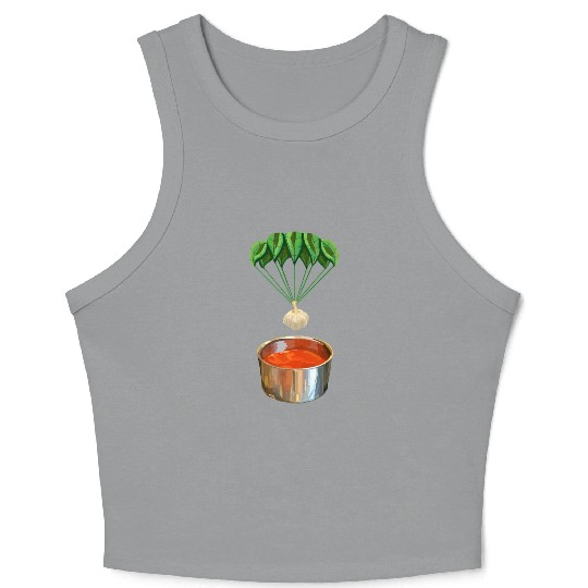 Italian Garlic Basil Tomato Sauce Crop Tank Top