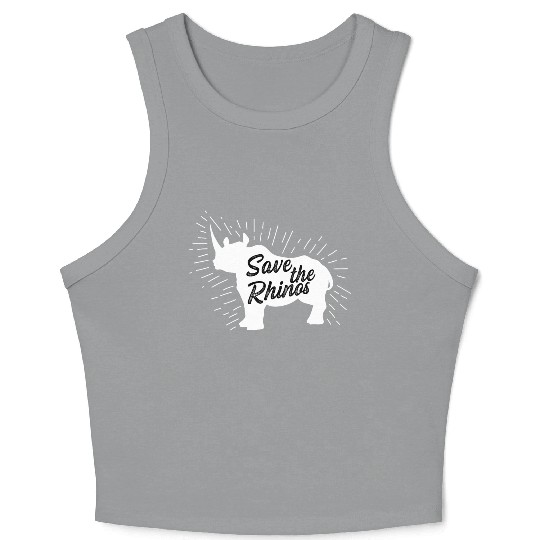 Save the Rhinos Vegan Gift Crop Tank Top
