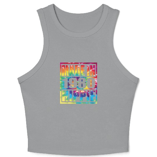 Hippie Birthday 1980 Crop Tank Top