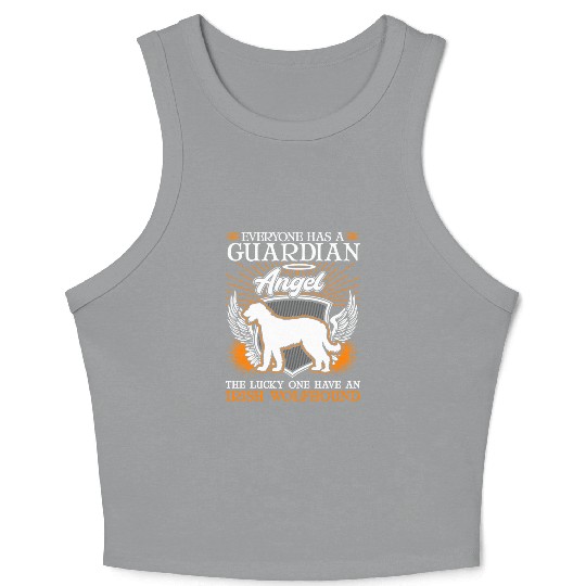 Irish Wolfhound Guardian Angel Crop Tank Top