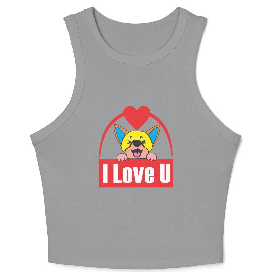 i love you Crop Tank Top