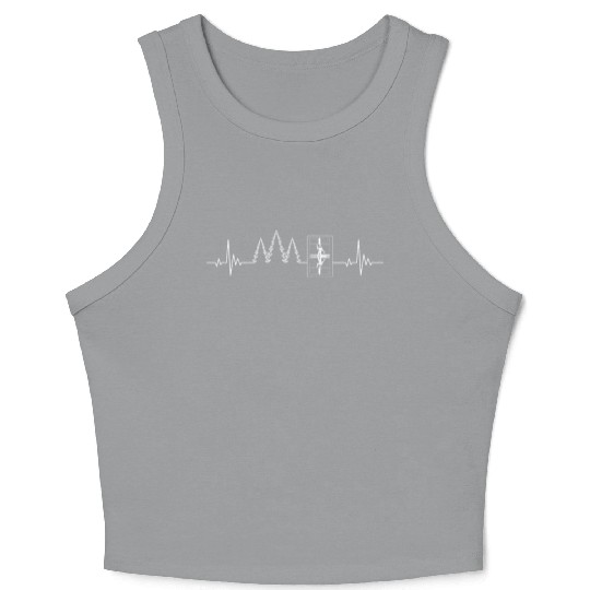 Spruce Tree Heartbeat Design for Black Forest Fans Crop Tank Top