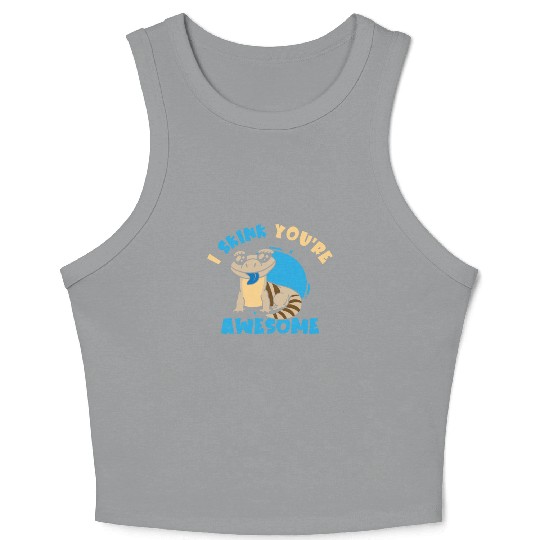 Herpetology Skink Lizard Wildlife Reptile Crop Tank Top