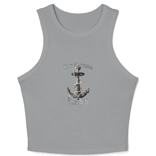 Florida Keys Vacation Nautical Anchor Sailing Crop Tank Top