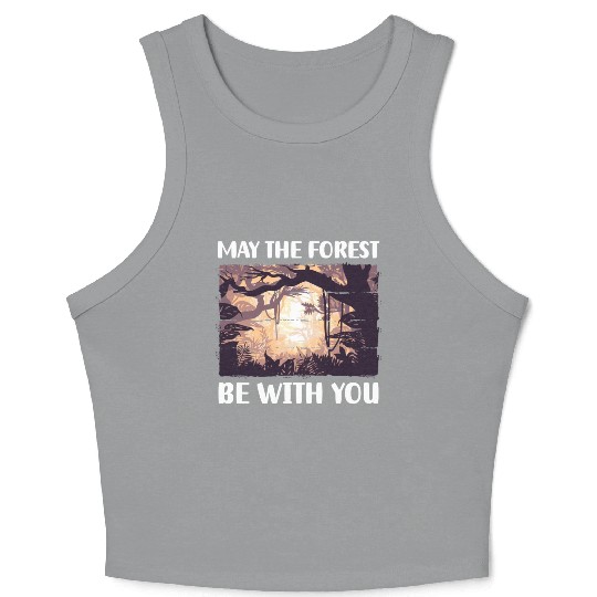 Forest Recreation Deer Wilderness Crop Tank Top