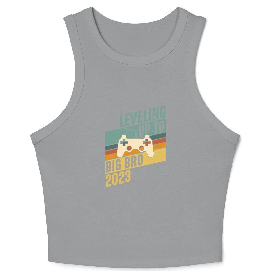 Level up Big Brother 2023 Baby Gamer Boy Baby Crop Tank Top