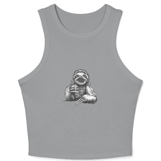 Funny Sloth Crop Tank Top