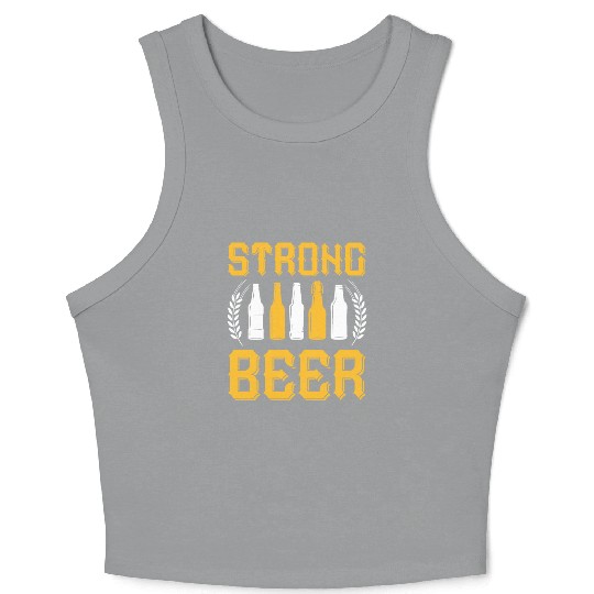 STRONG BEER Crop Tank Top