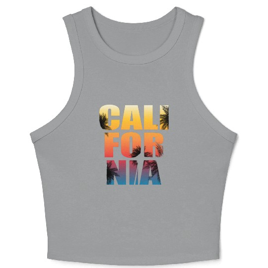 California palm tree Crop Tank Top