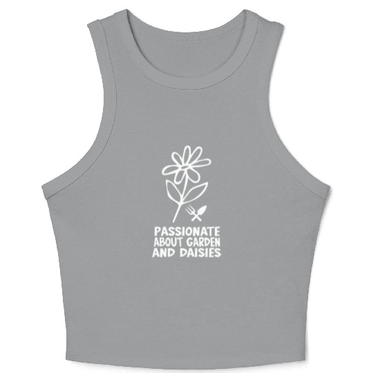 Daisy Garden Gardening Gardener Crop Tank Top