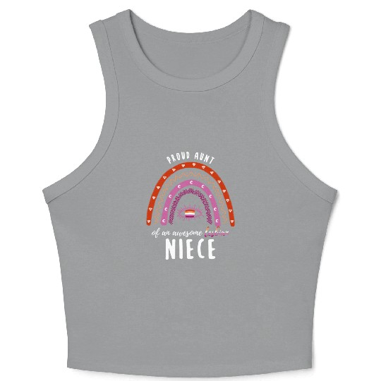 Rainbow Aunt Lesbian Niece Crop Tank Top