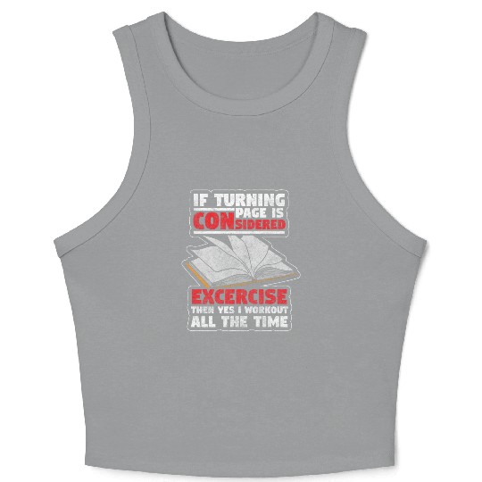 Bookworm Library Literature Back To School Crop Tank Top