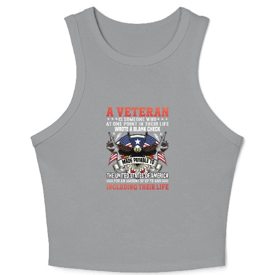 Veterans day celebration. Thank you veterans Crop Tank Top