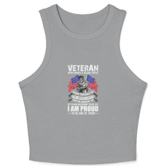Veterans day celebration. Thank you veterans Crop Tank Top