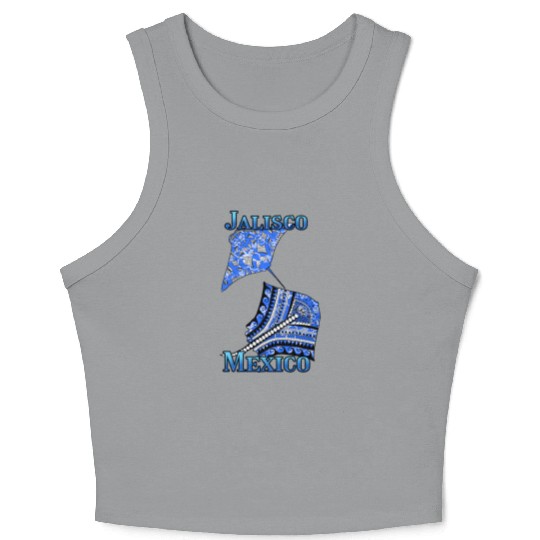 Jalisco Vacation Tribal Stingrays Crop Tank Top