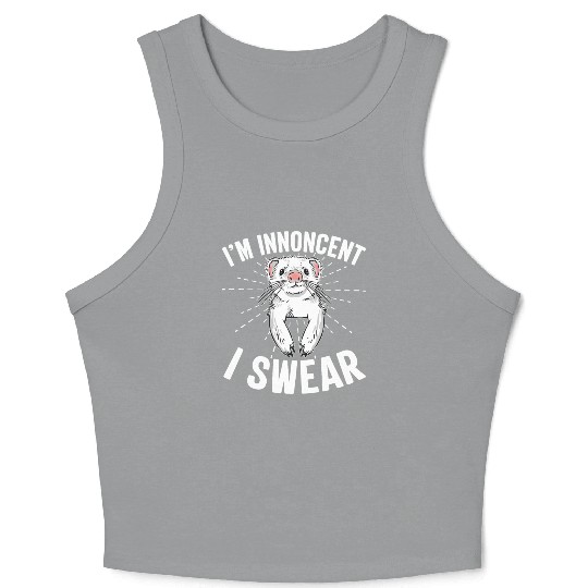 Ferret Keeper Animal Rights Pet Lovers Lifestyle Crop Tank Top