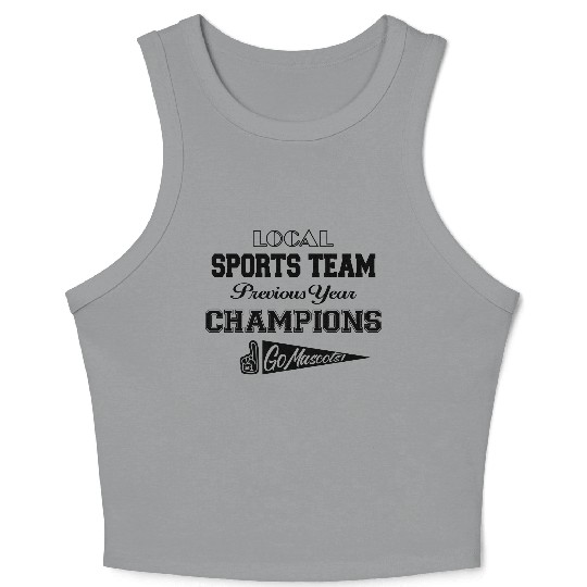 Go Local Sports Team (Black Text) Crop Tank Top