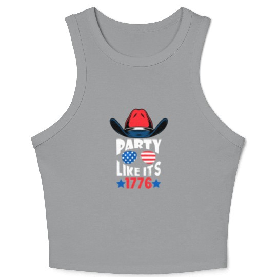 Happy 4th July 1776 Crop Tank Top Men Women & Kids