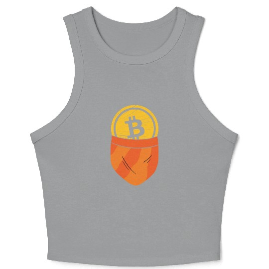 Funny Bitcoin Crypto Blockchain Btc Fun lovers Crop Tank Top