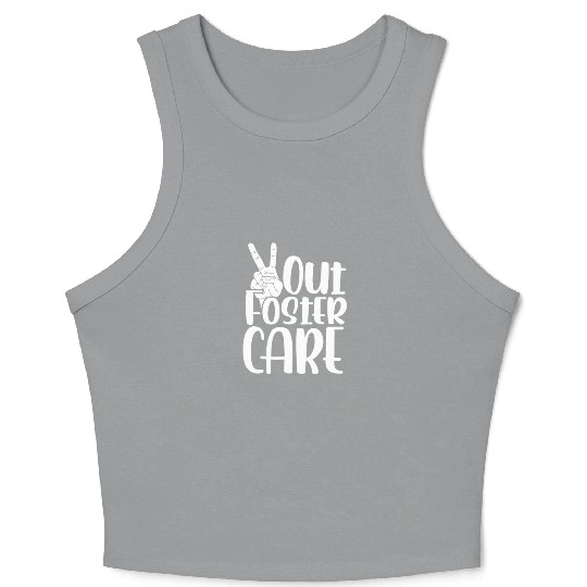 Peace Out Foster Care Adoption Crop Tank Top
