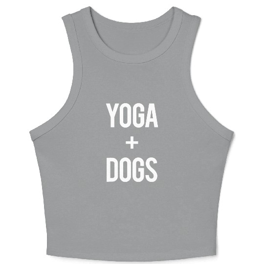 Love Yoga And Dogs Funny Gym Exercise Fitness Pose Crop Tank Top