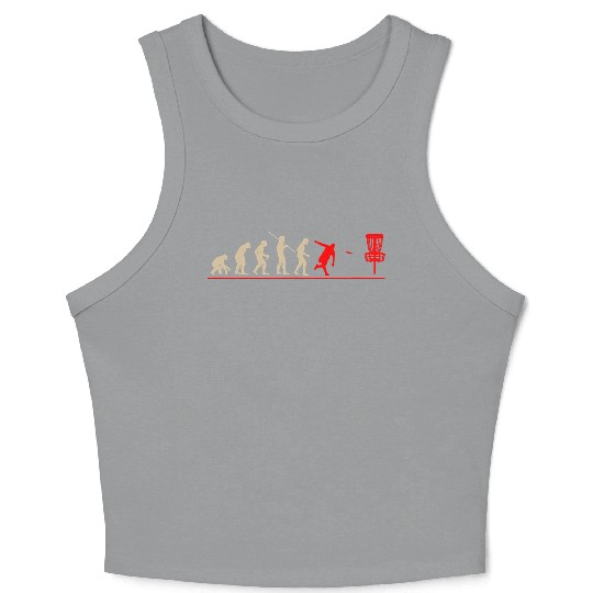 Disc Golf Evolution Frolf Frisbee Gift Discgolf Crop Tank Top