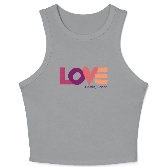 LOVE LOGO Multi Color Logo Crop Tank Top