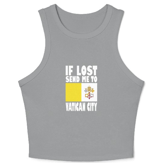 Vatican City Flag Saying Crop Tank Top