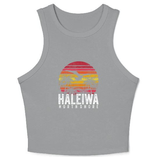 Haleiwa Hawaii HI North Shore Sunset Surf Surfing Crop Tank Top