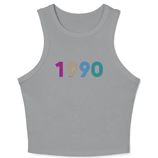 Year 1990 - 90s Colors Crop Tank Top