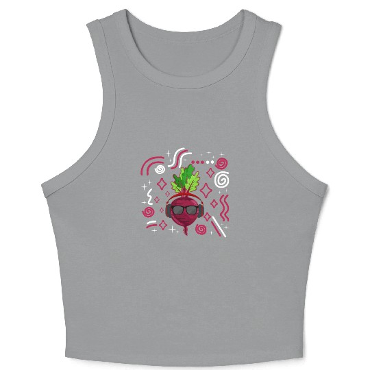 Beets Vegetable Crop Tank Top, Fresh Beets Wearing